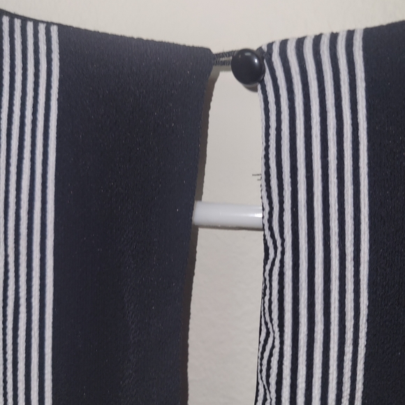 As U Wish Black & White Striped Wide Leg Romper - Picture 8 of 16